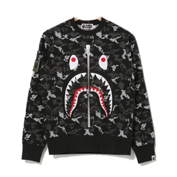 Bape Shark Zip Up Sweatshirt