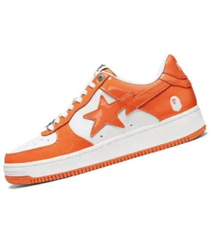 Breathable Bapesta Orange Shoes