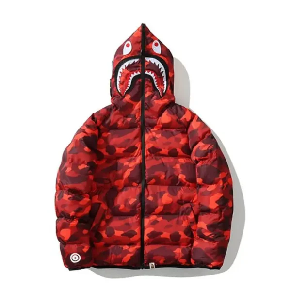 Camouflage Red Bape Shark Jacket