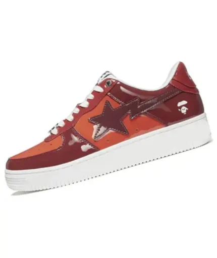 Red Brown Bape Star Sneakers