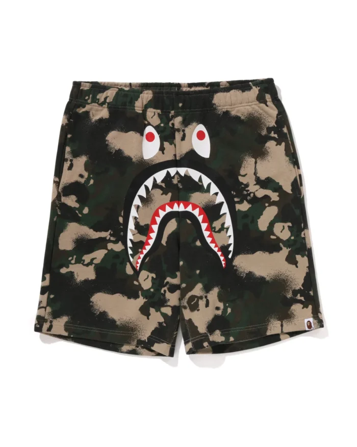 Map Camo Regular Fit Shark Sweat Shorts